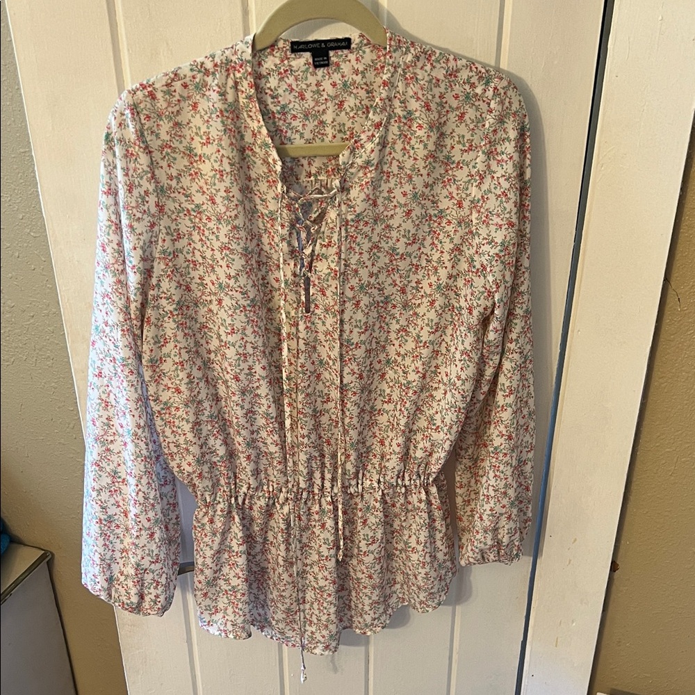 Harlowe & Graham Pink Floral Blouse